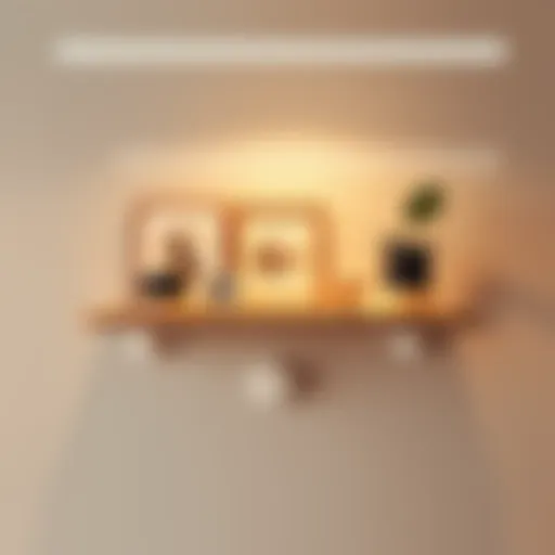 Elegant suction cup shelf displaying modern decor