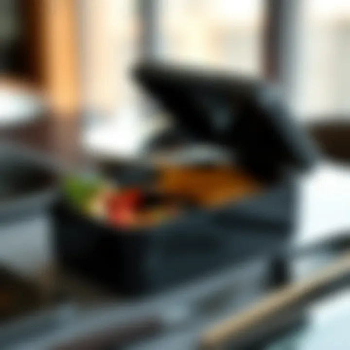 Sleek Design of Airtight Bento Box Elegant airtight bento box showcasing its sleek design