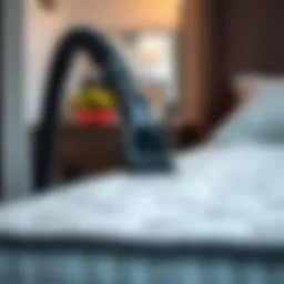 Close-up of vacuum attachment designed for mattresses