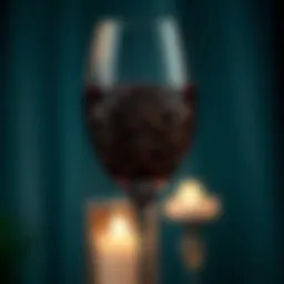 Elegant vampire wine glass with intricate design