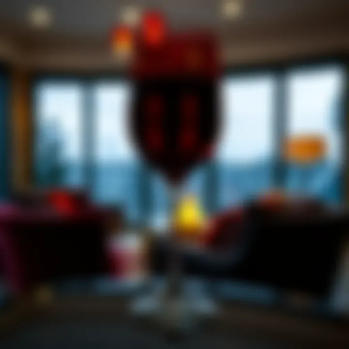 Vampire Wine Glass in Modern Home Decor Vampire wine glass displayed in a modern home setting