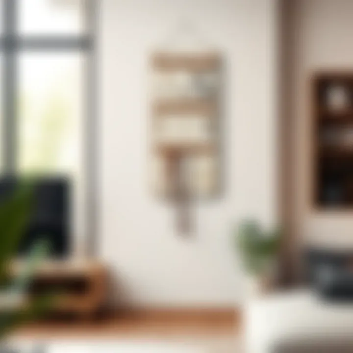 Modern Wall-Mounted Jewelry Organizer Elegant wall-mounted jewelry organizer in a modern living space