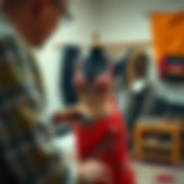 Creating a Custom-Made Belly Dance Outfit Custom-made belly dance outfit being created