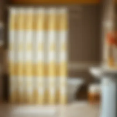 Effective Care Techniques for Shower Curtain Longevity Care techniques displayed for maintaining a white and gold shower curtain