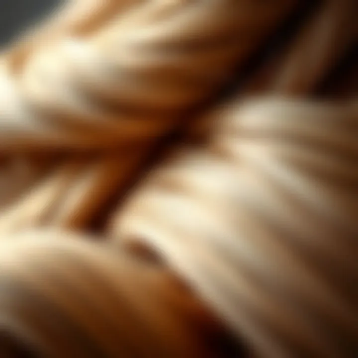 The Texture of Luxury in Wig Materials A close-up of luxurious wig materials showcasing texture