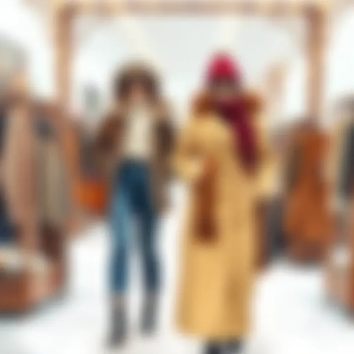 Fashion Forward Winter Attire Fashionable winter attire arranged with accessories for seasonal shopping