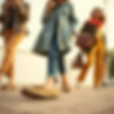 Versatile Styling Options A stylish ensemble showcasing canvas moccasins with various outfit choices