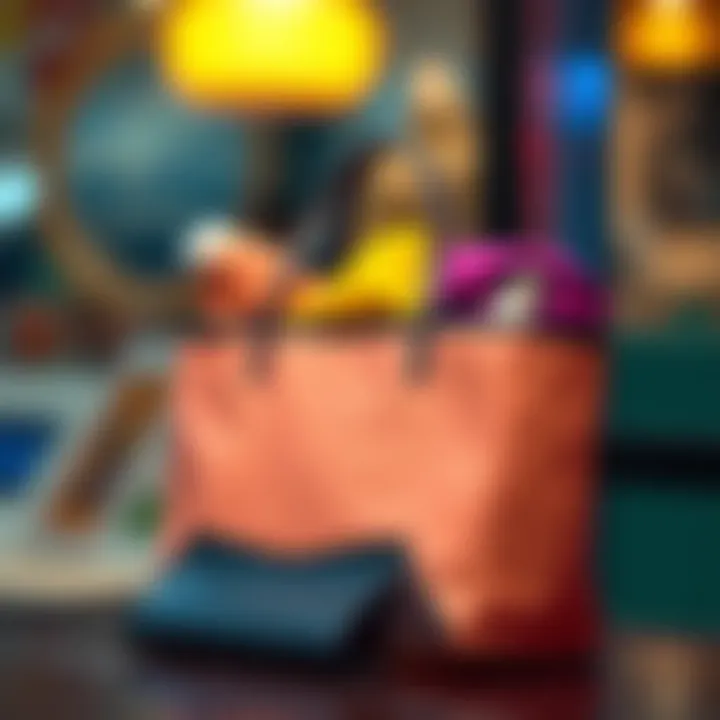 Stylish Bag Organizer Stylish bag organizer showcasing vibrant colors