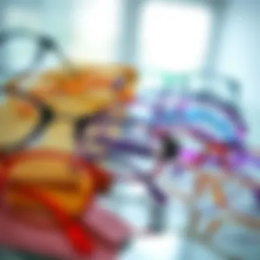 Vibrant Collection of Y2K Prescription Glasses Collection of various Y2K prescription glasses showcasing vibrant colors