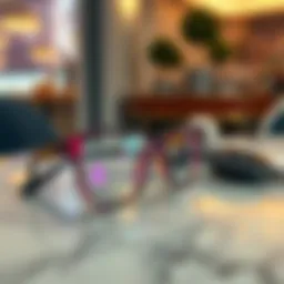 Trendy Y2K-inspired prescription glasses on a stylish table